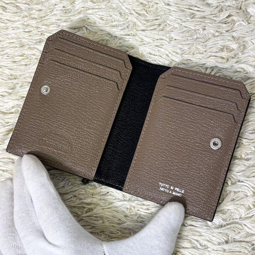 【極美品】ラルコバレーノ スマートカードウォレット ブラック 黒 二つ折り財布