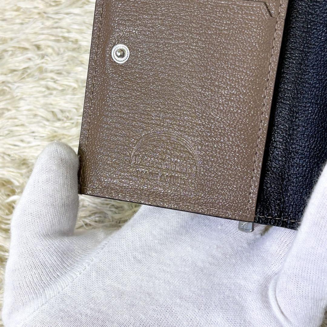 【極美品】ラルコバレーノ スマートカードウォレット ブラック 黒 二つ折り財布