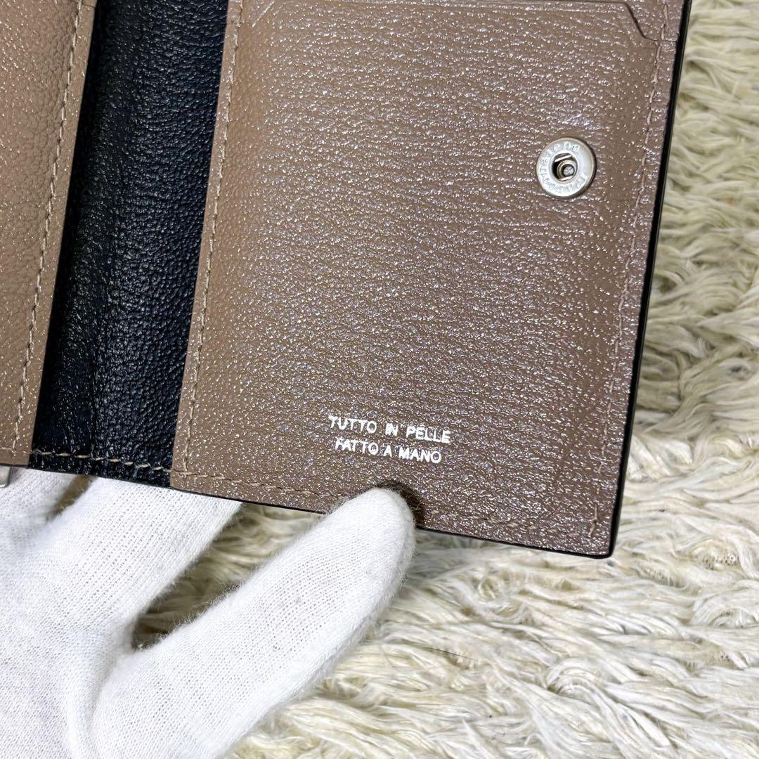 【極美品】ラルコバレーノ スマートカードウォレット ブラック 黒 二つ折り財布