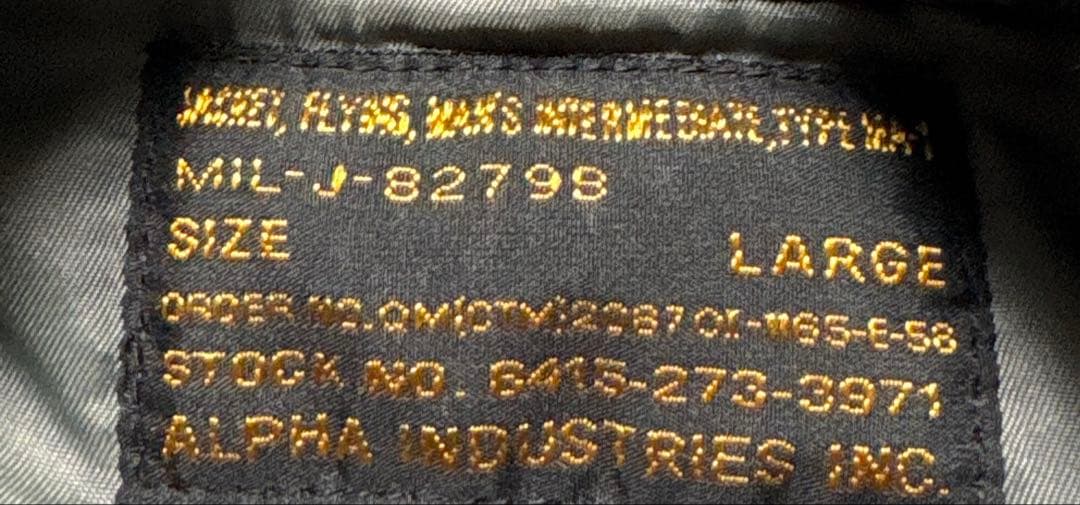 alpha MA-1 DOBBS MODEL FADED 50s復刻　レアモデル