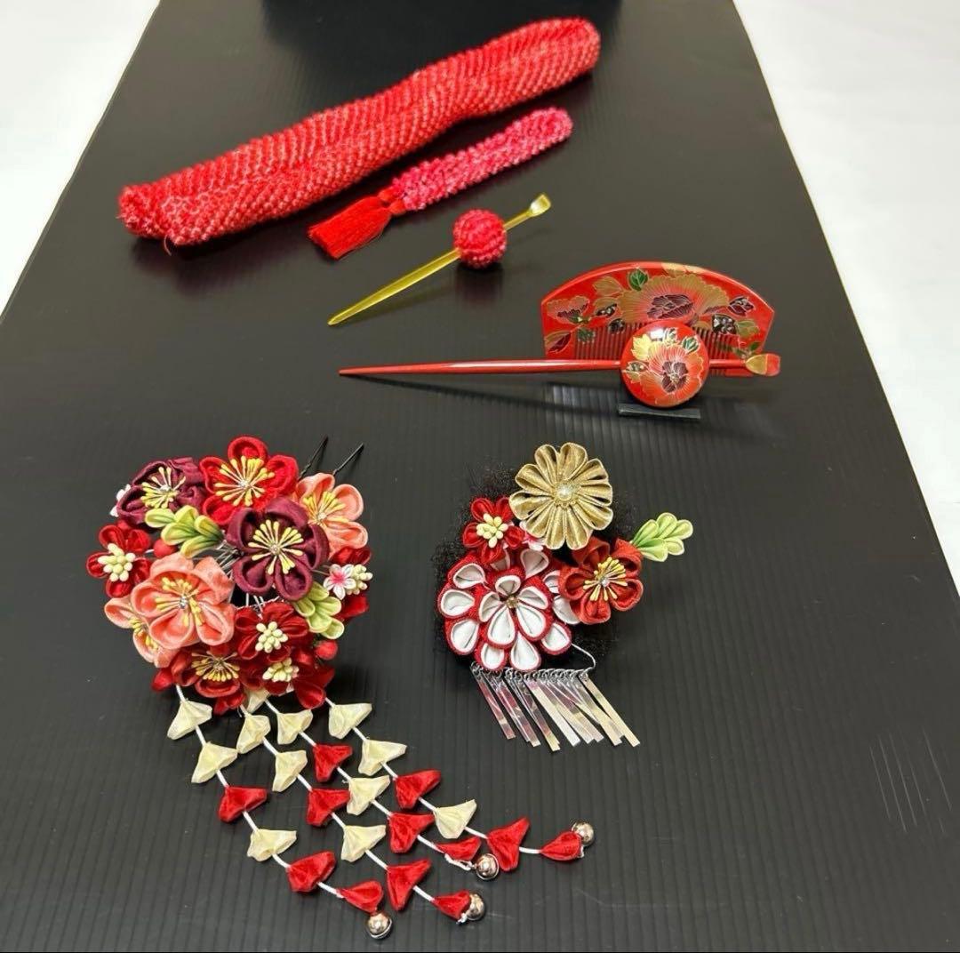 七五三髪飾り７歳　日本髪