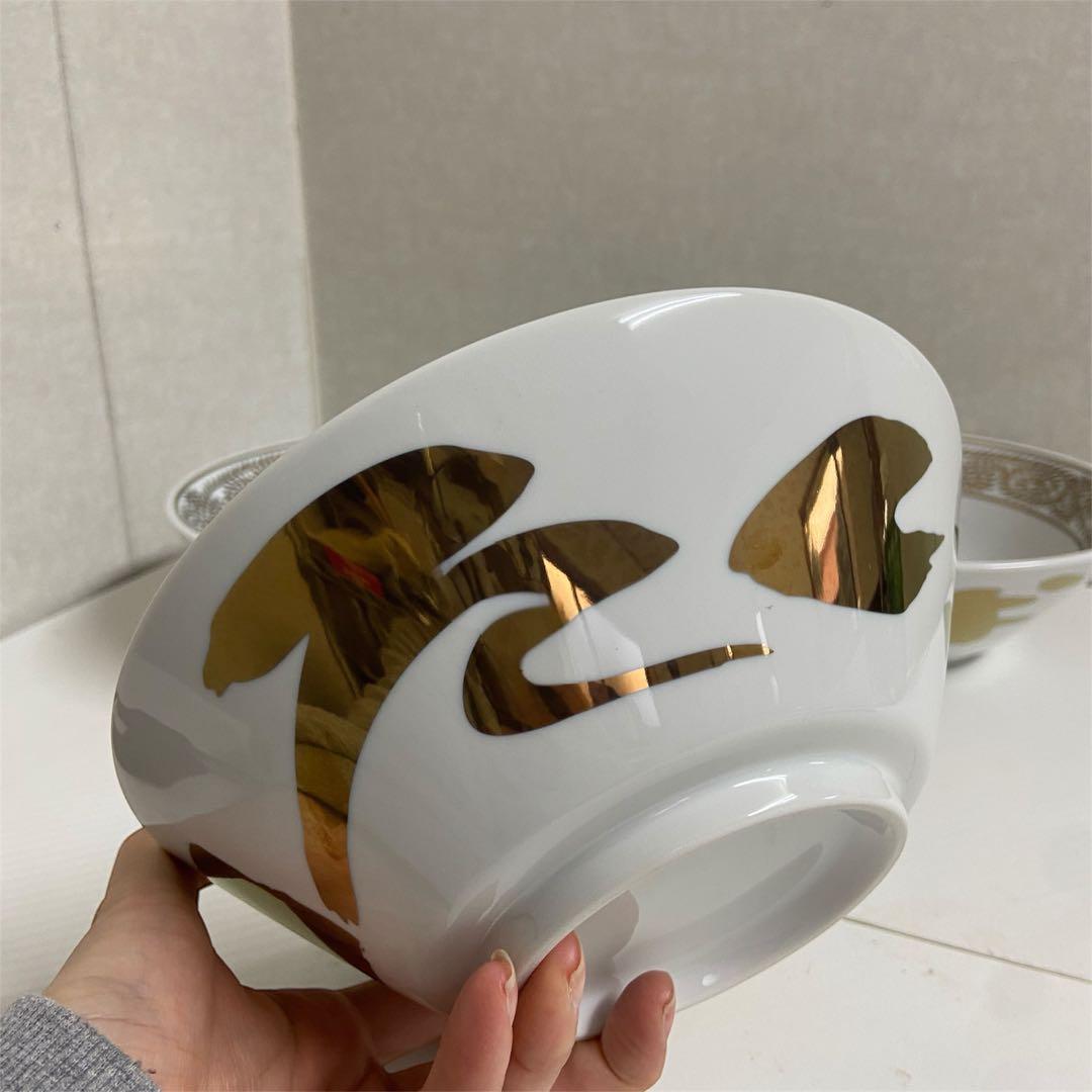 未使用⭐️丸源ラーメン　肉そば　20周年記念　金の丼　3点セット