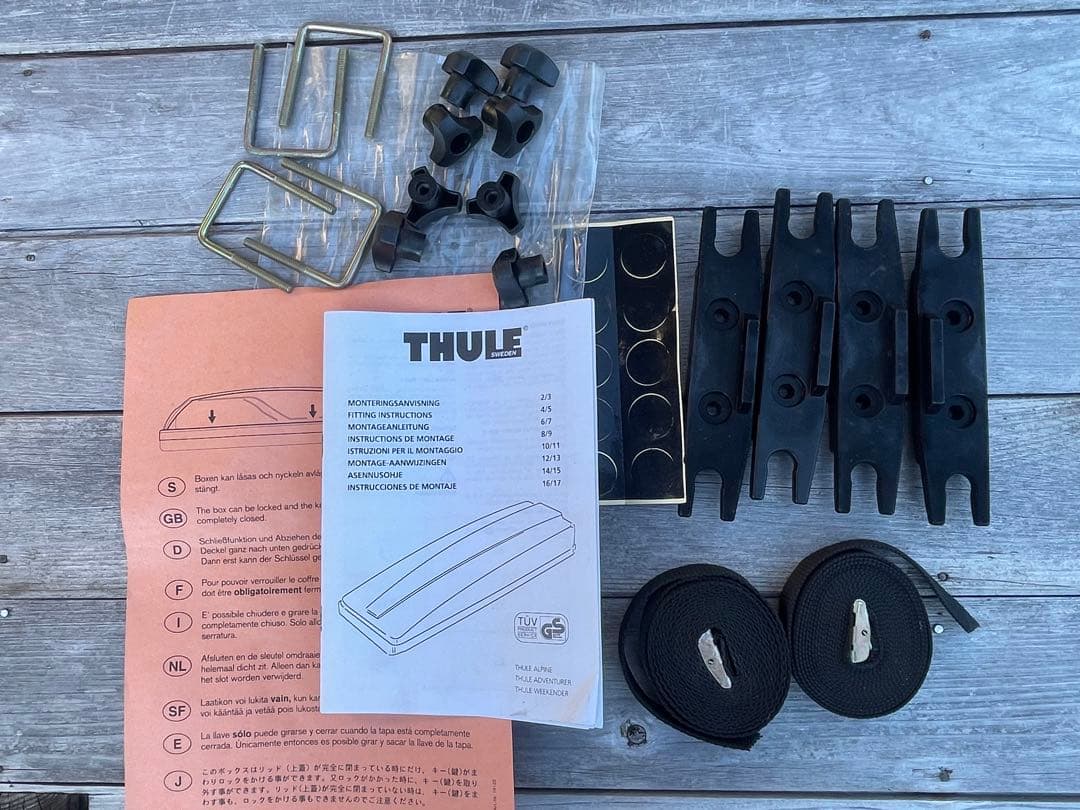 THULE ルーフボックス シルバー　釣り　アウトドア　スノーボード　海