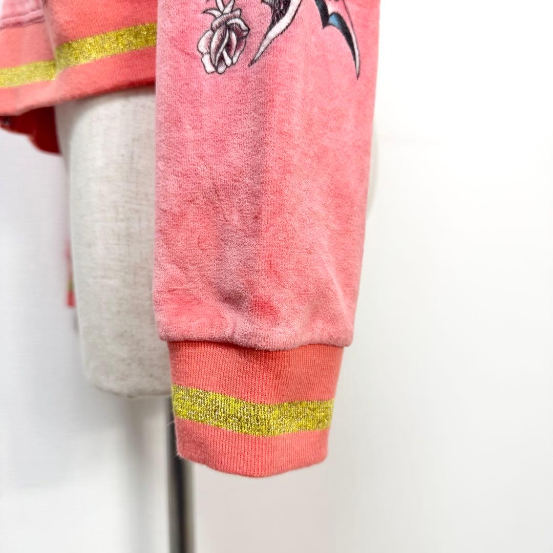 y2k❤️00s Ed Hardy スカル ラインストーン ベロア ジャージ 希少