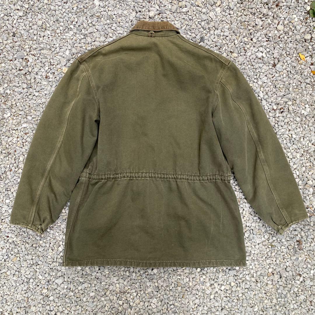 (希少)90s カーハート チョアコート カバーオールUSA製 Lモスグリーン