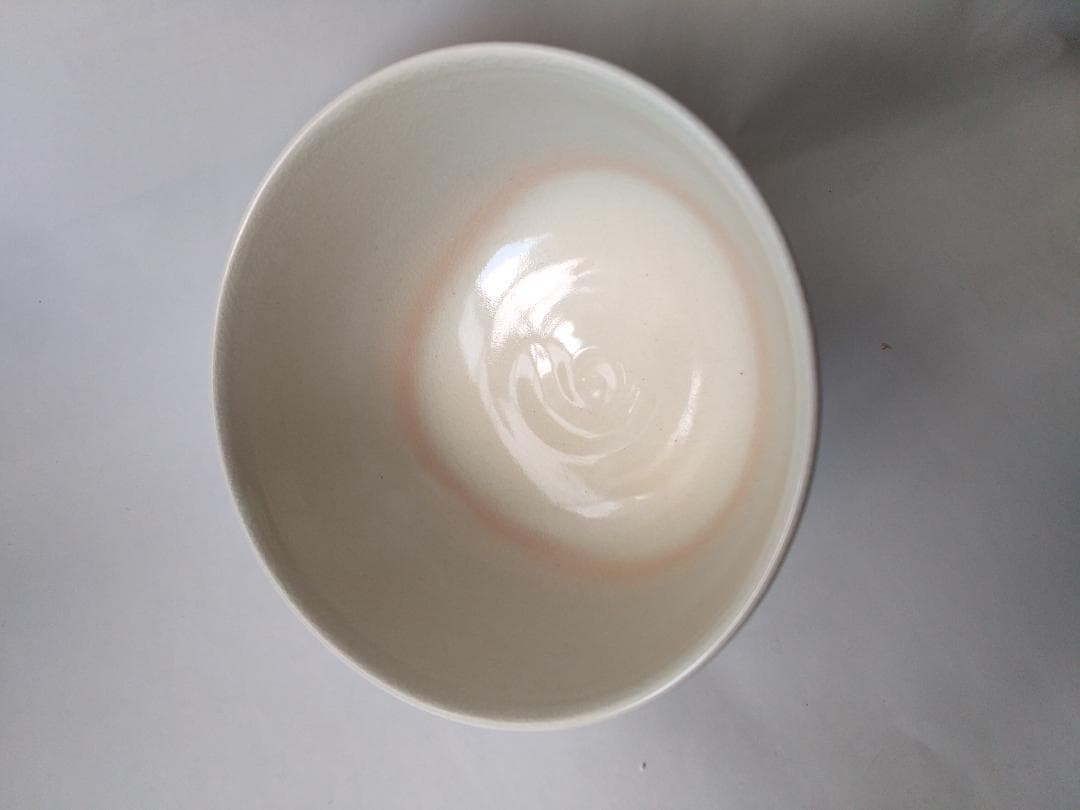 尾土焼 土居庄次 松竹梅ノ絵 茶碗 茶道具 共箱 共布 栞 新品 未使用 保管品