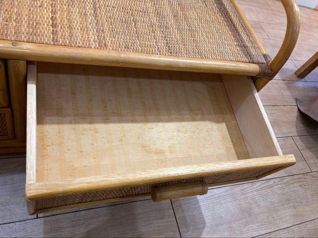 ラタン 製　籐　サイドボードチェスト ヴィンテージ 古道具　名古屋市内引き取り可
