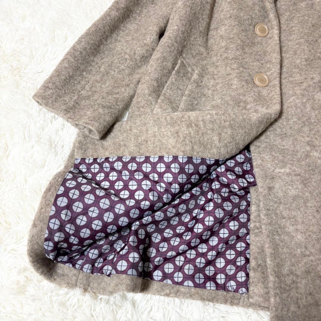 アズノゥアズオオラカ ウールコート グレージュ 大きいサイズ 17号