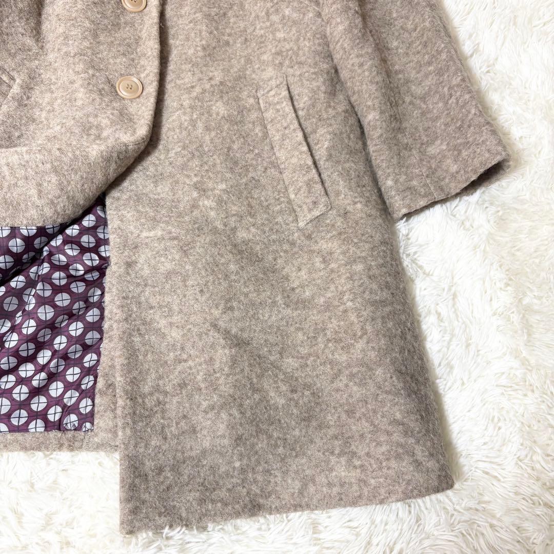 アズノゥアズオオラカ ウールコート グレージュ 大きいサイズ 17号