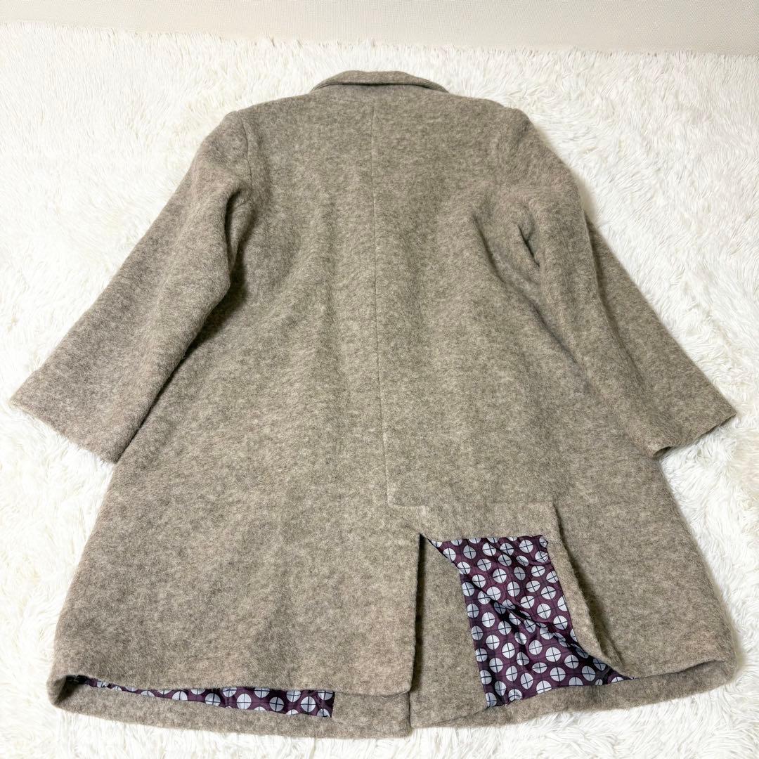 アズノゥアズオオラカ ウールコート グレージュ 大きいサイズ 17号