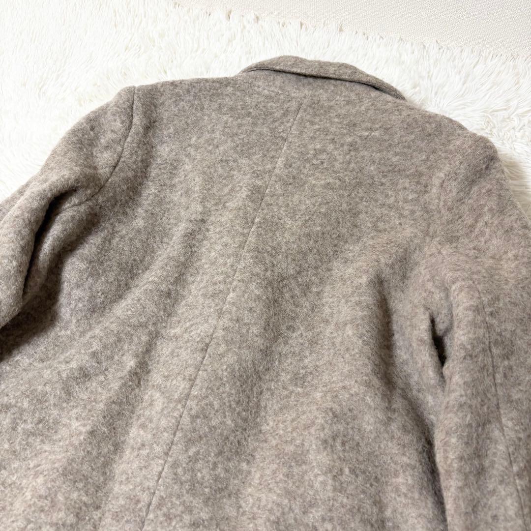 アズノゥアズオオラカ ウールコート グレージュ 大きいサイズ 17号