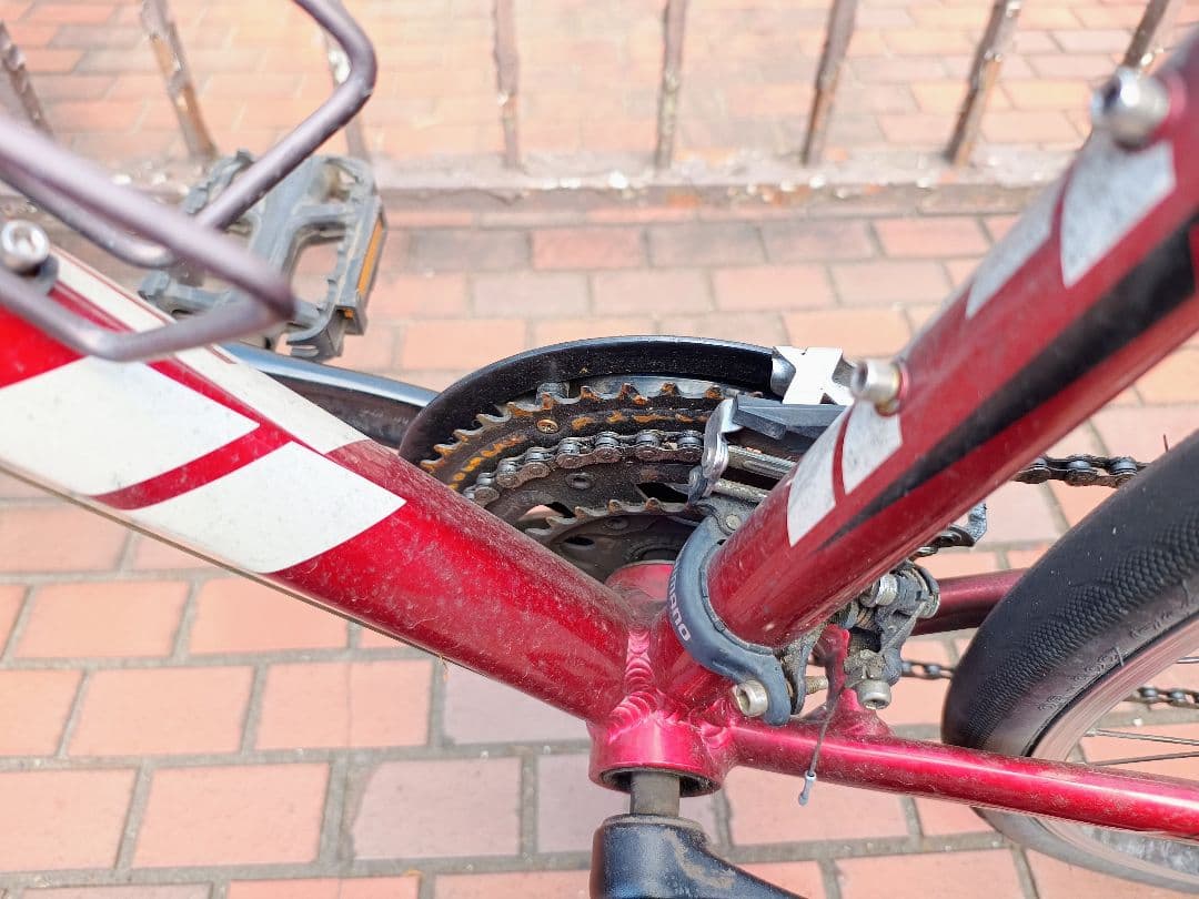 FUJIフジ クロスバイク Sparrowスパロウ　レッド　アルミフレーム