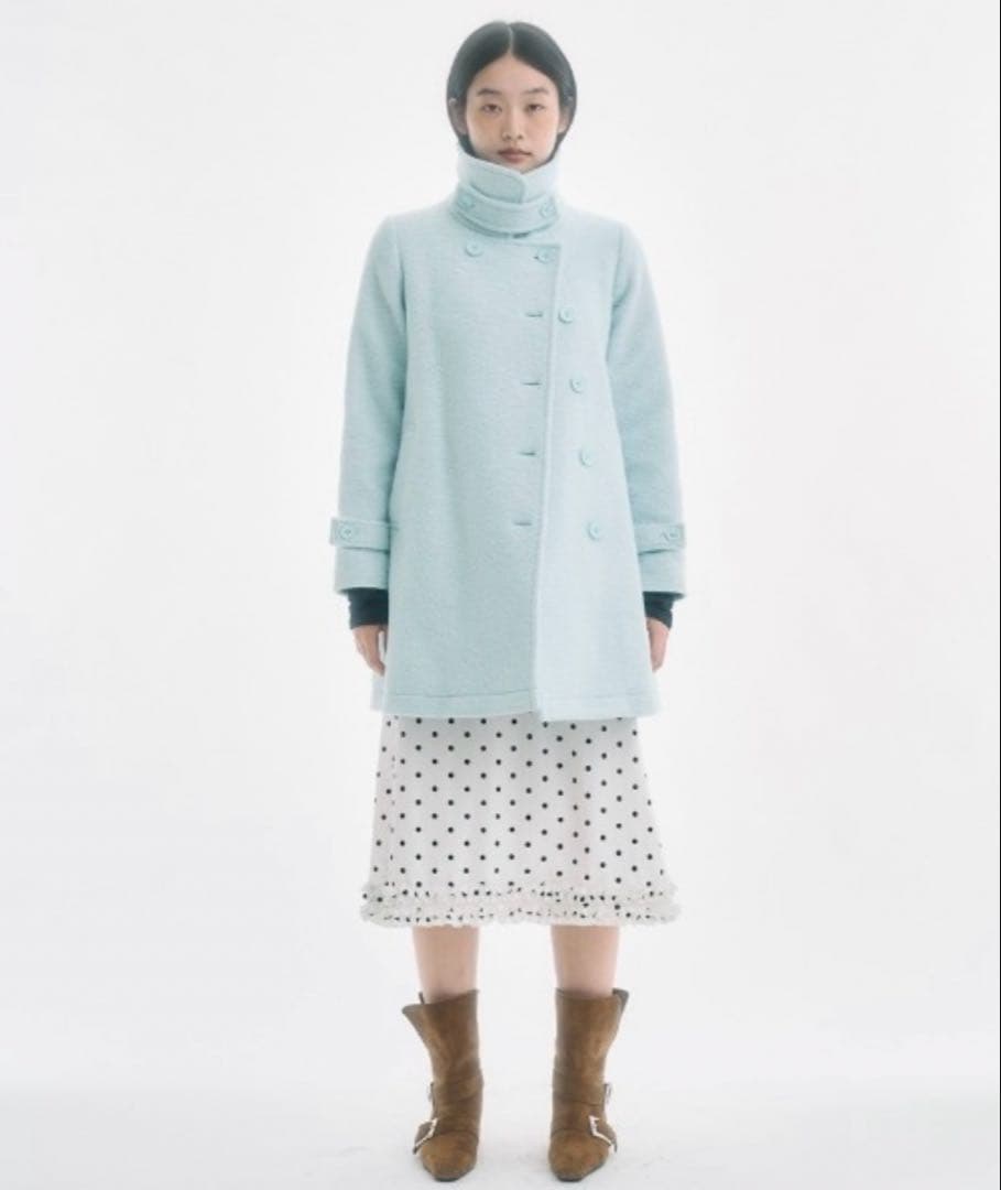 FEKETE 2WAYラウンドカラーPコート