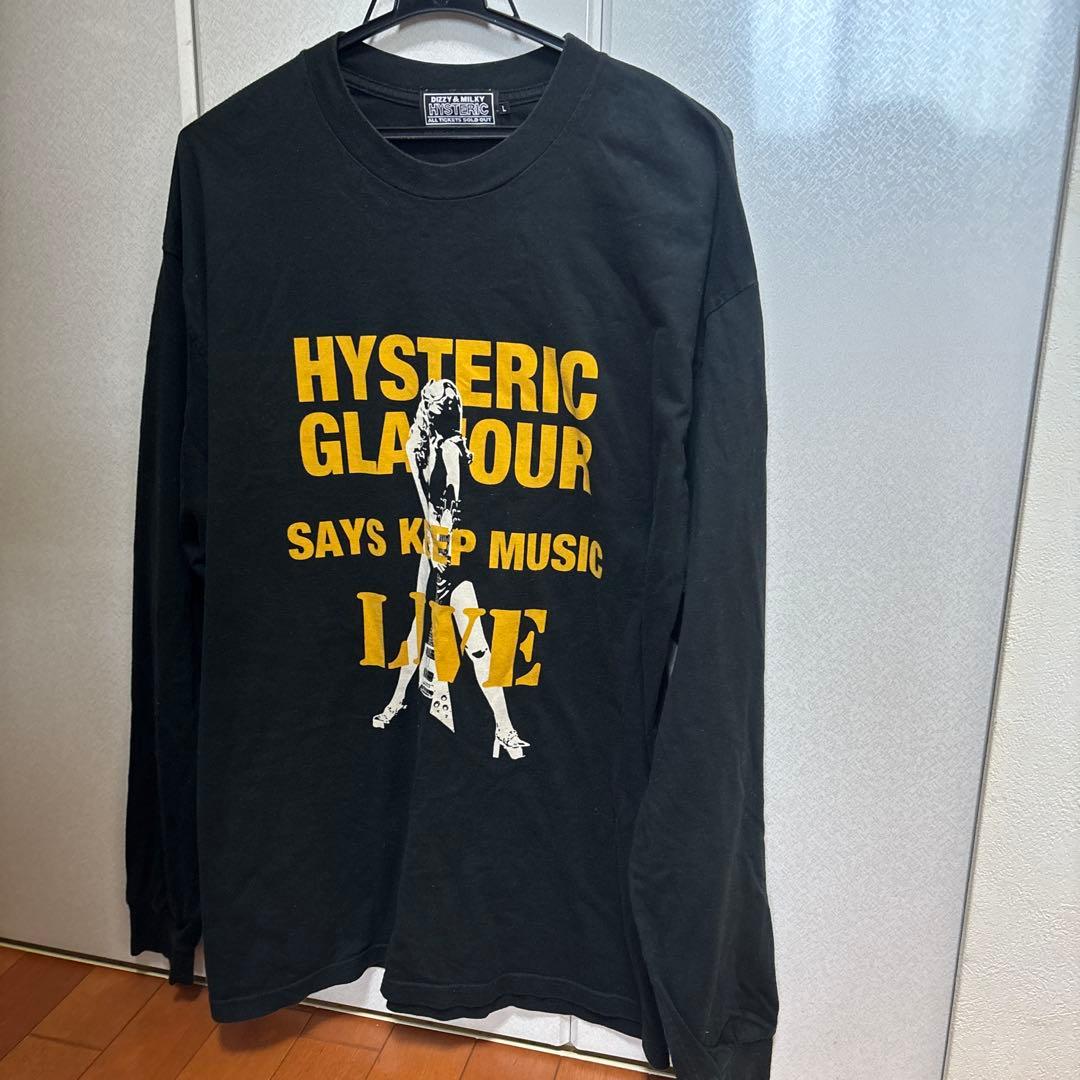 HYSTERIC GLAMOUR ブラック 長袖 ロングTシャツ