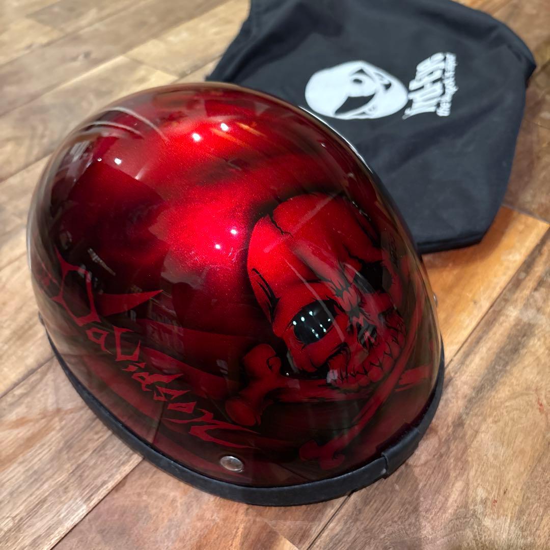 サードアイ　 半帽 スカルデザイン　ハーレー　third eye