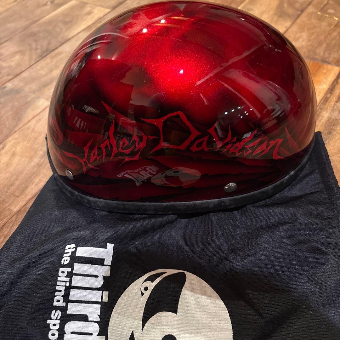 サードアイ　 半帽 スカルデザイン　ハーレー　third eye