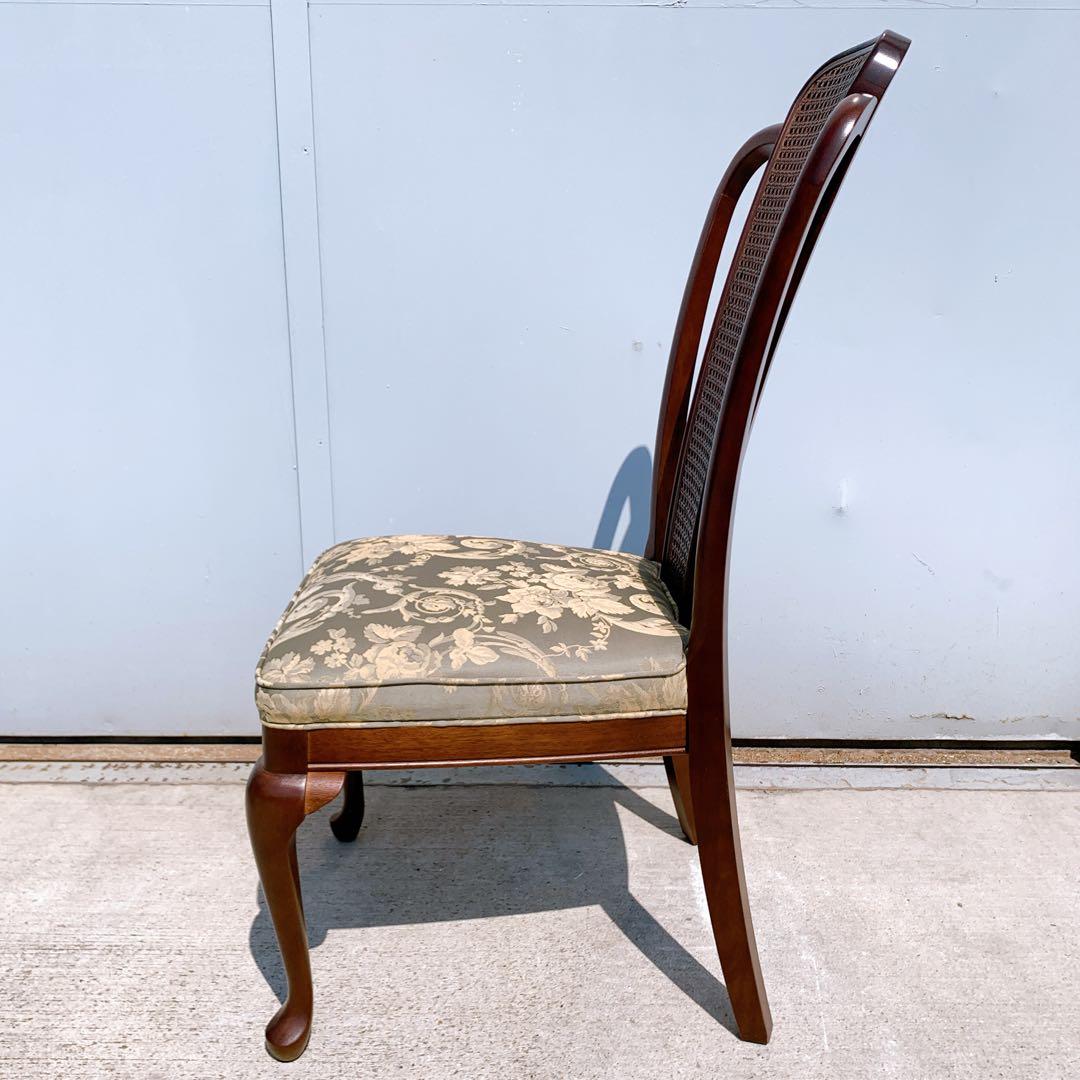 【美品】Maruni マルニ木工 ダイニングチェア アンティークチェア 猫脚③