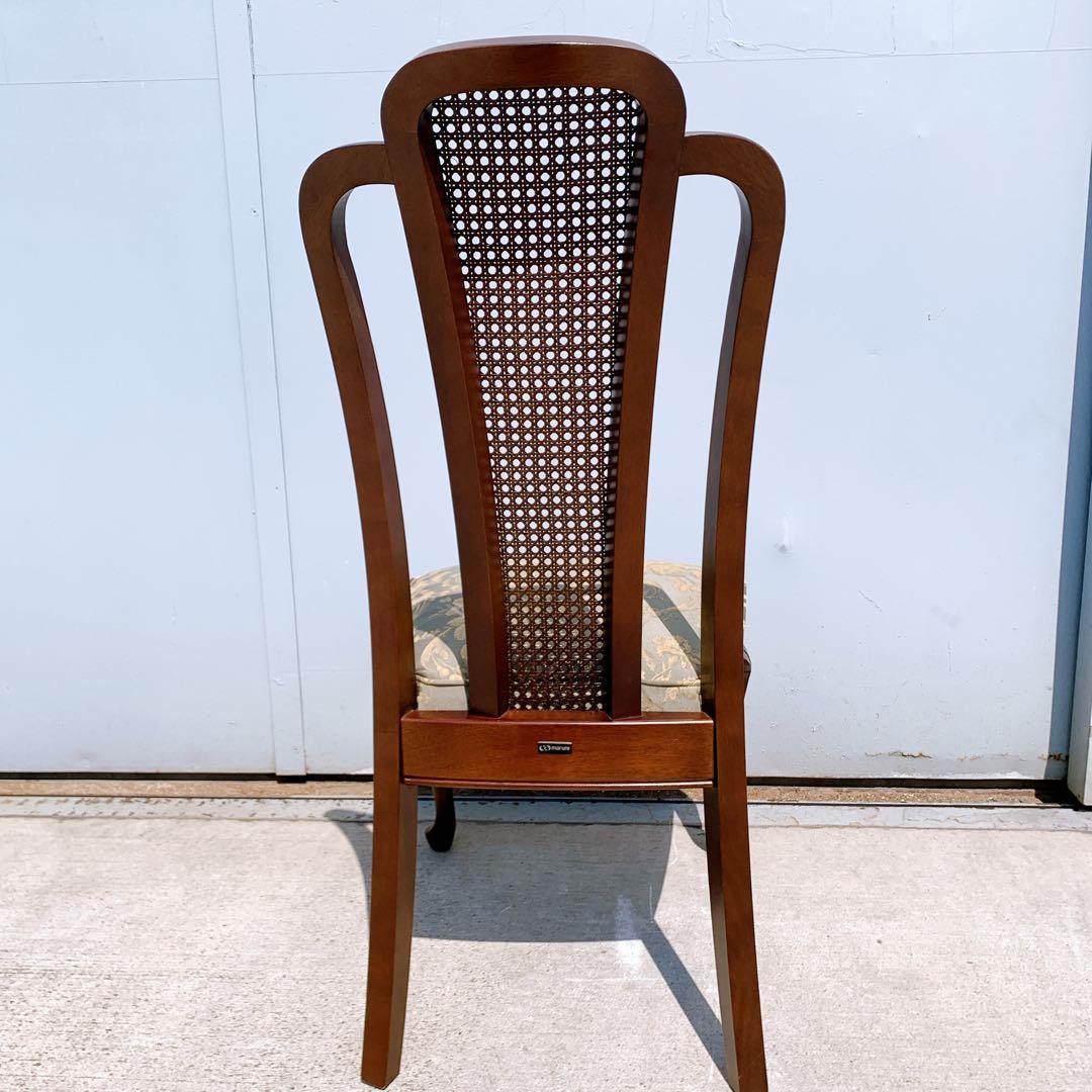 【美品】Maruni マルニ木工 ダイニングチェア アンティークチェア 猫脚③