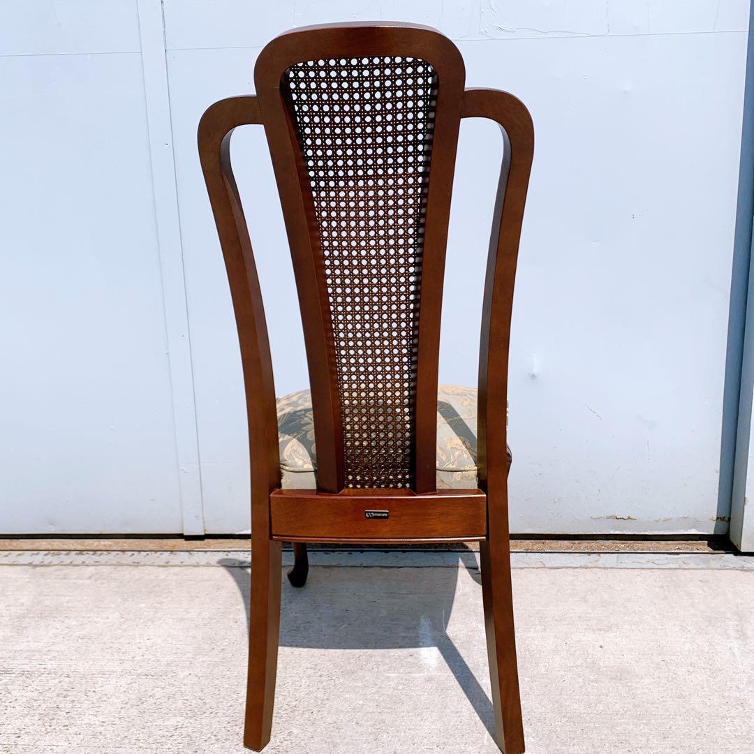 【美品】Maruni マルニ木工 ダイニングチェア アンティークチェア 猫脚③