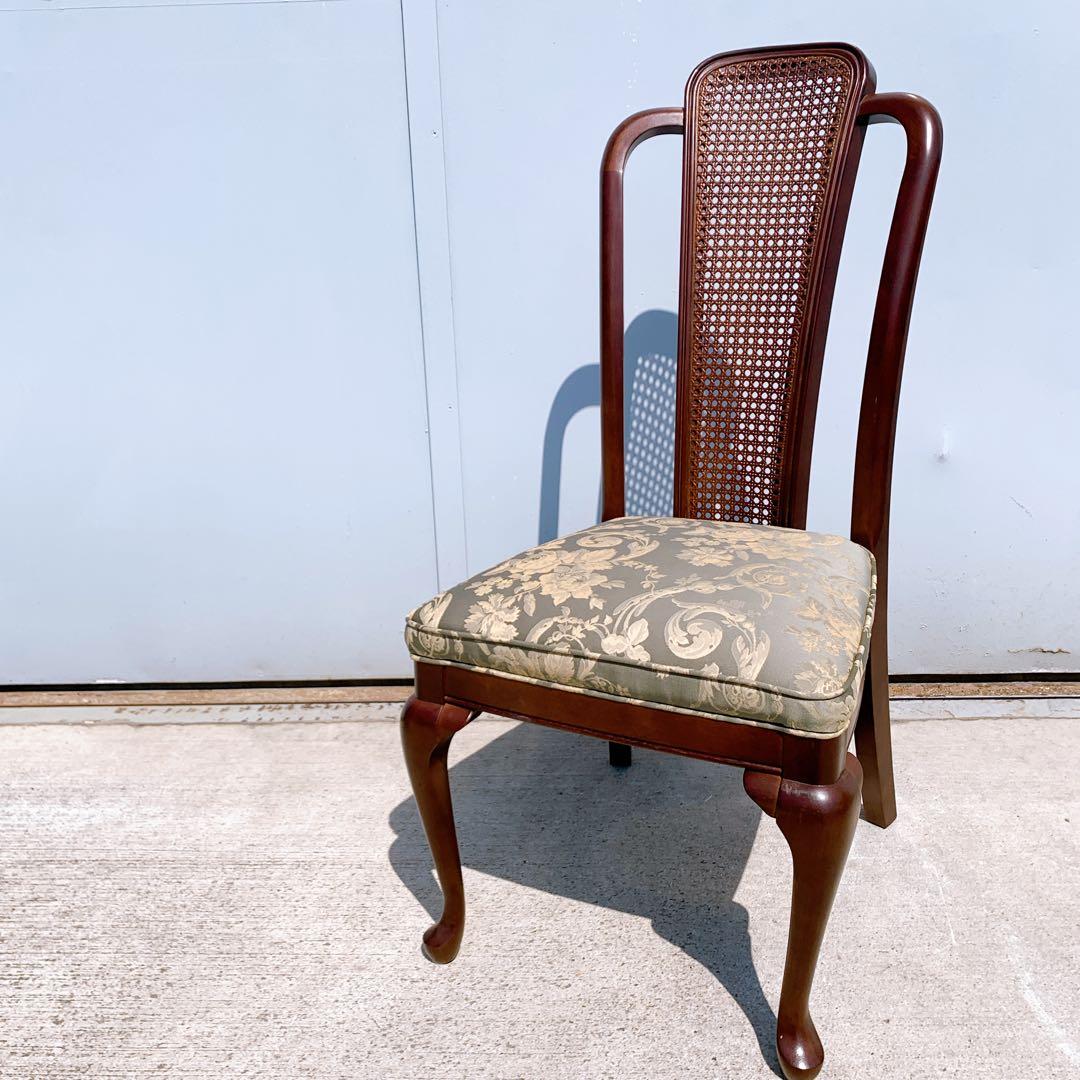 【美品】Maruni マルニ木工 ダイニングチェア アンティークチェア 猫脚③