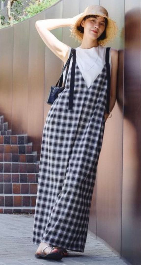 BABYLONE バイカラーキャミオールインワン