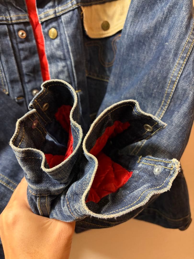 BIG SMITH デニムジャケット コーデュロイ襟付き　46