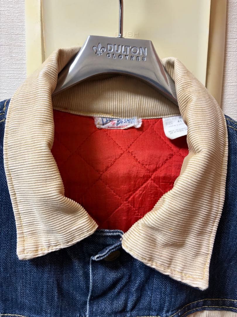 BIG SMITH デニムジャケット コーデュロイ襟付き　46