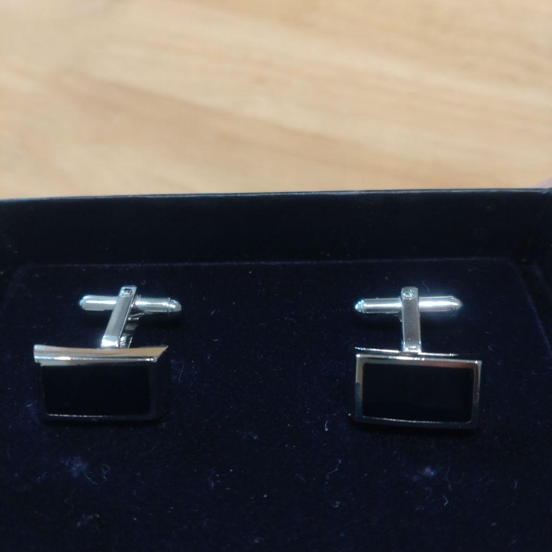 Brooks Brothers シルバー ブラック カフリンクス