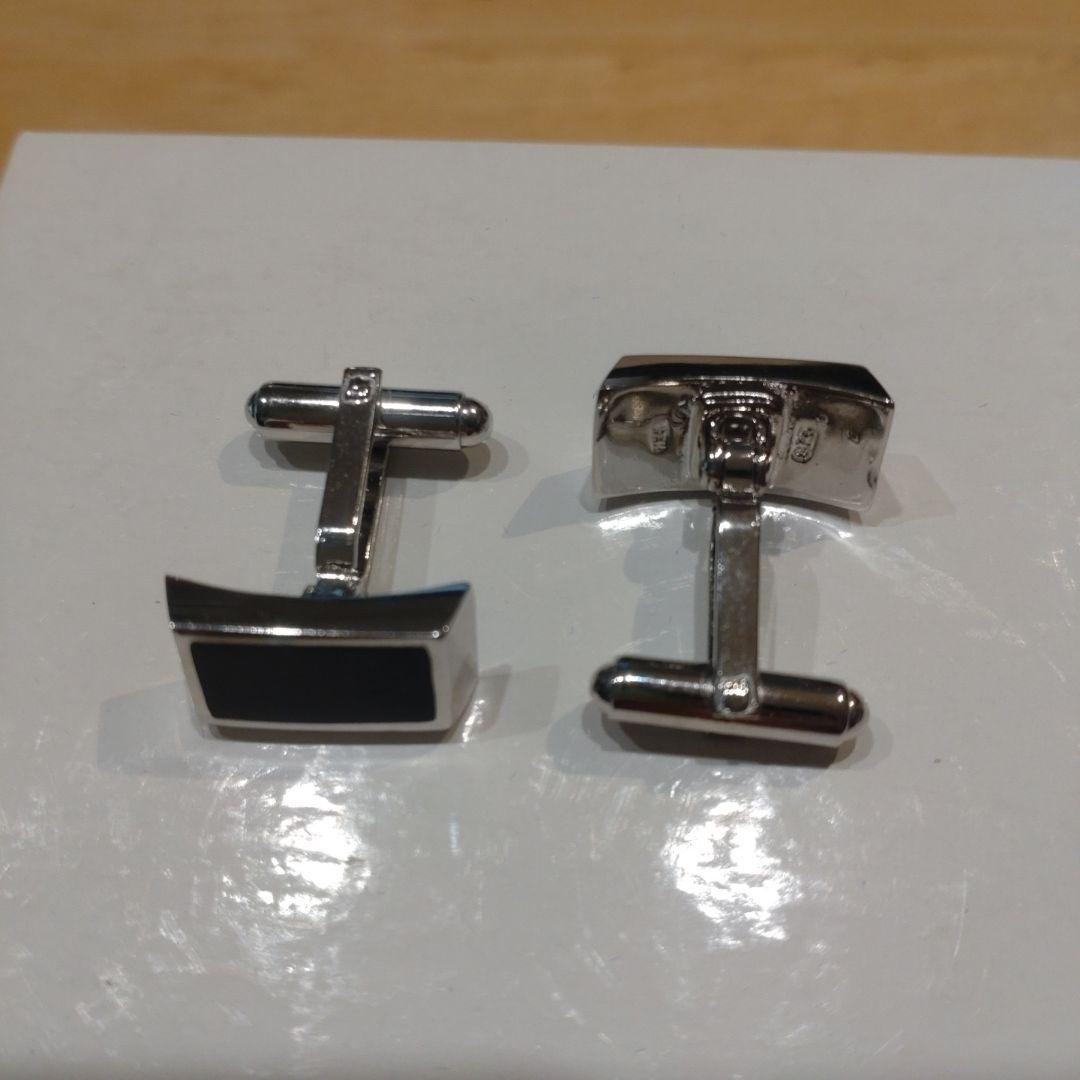 Brooks Brothers シルバー ブラック カフリンクス