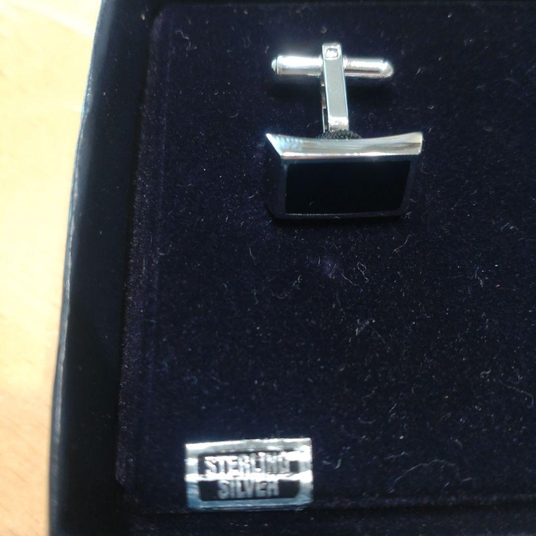 Brooks Brothers シルバー ブラック カフリンクス