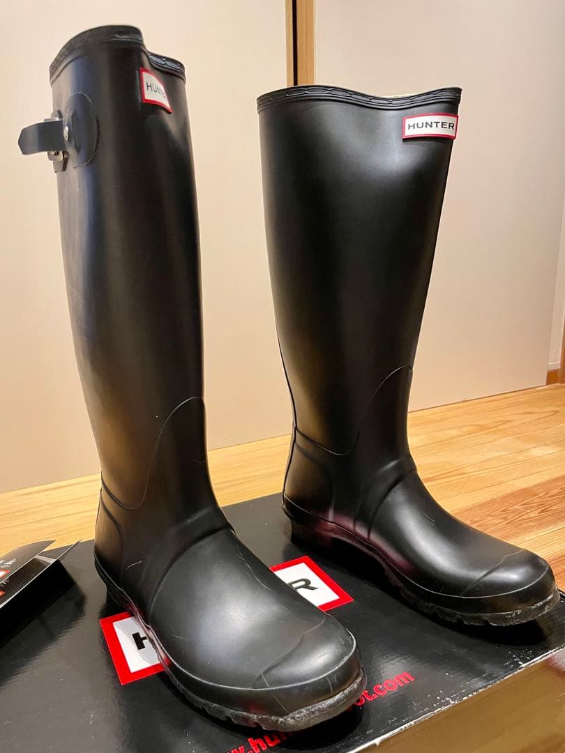 HUNTER ブラック 長靴 UK8