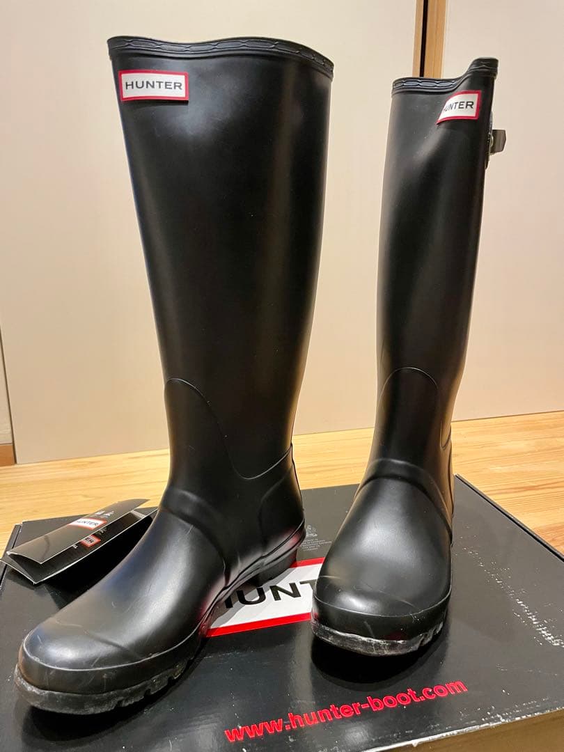 HUNTER ブラック 長靴 UK8