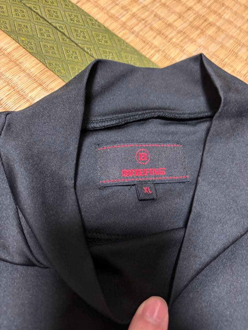 ブリーフィング　モックネック　ブラック　黒　長袖シャツ XL