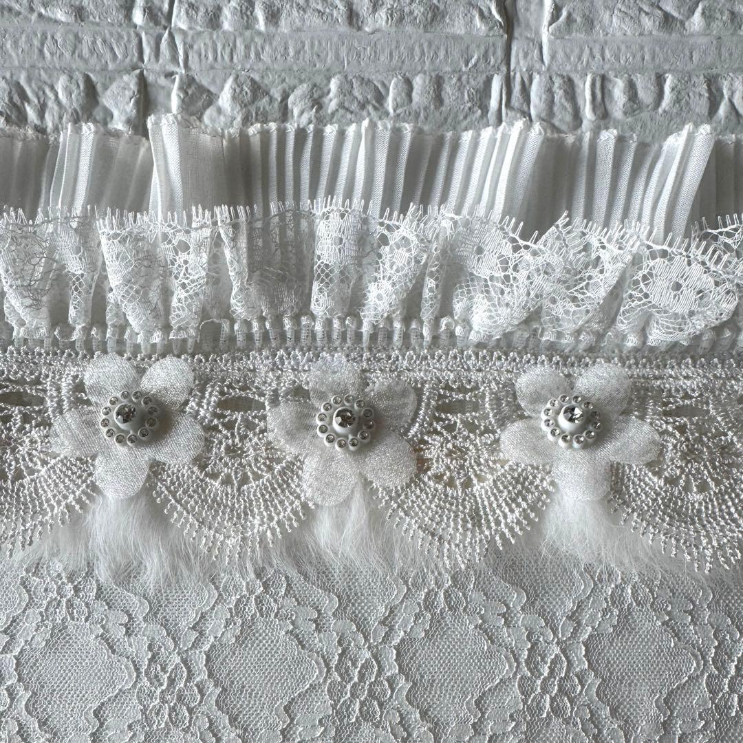 ふりふレース重ね衿　レース半衿　帯飾り　レース足袋　付け袖　パール帯締め　花飾り