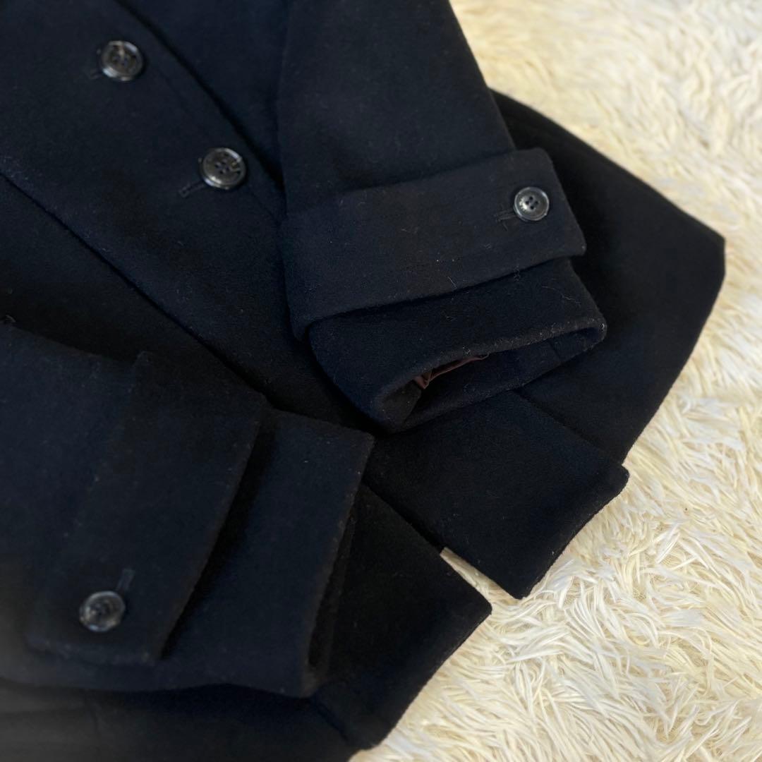 green 現HYKE ラムウール　ピーコート　ブラック　サイズ2