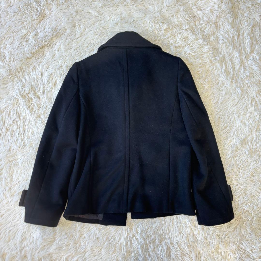 green 現HYKE ラムウール　ピーコート　ブラック　サイズ2