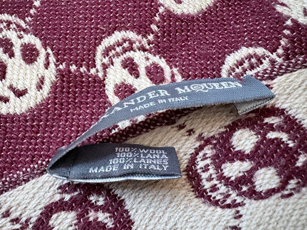 ALEXANDER MCQUEEN スカルリバーシブルマフラー