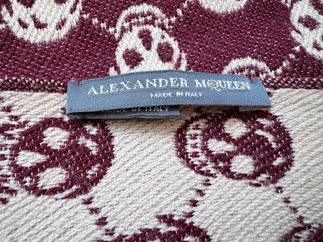 ALEXANDER MCQUEEN スカルリバーシブルマフラー