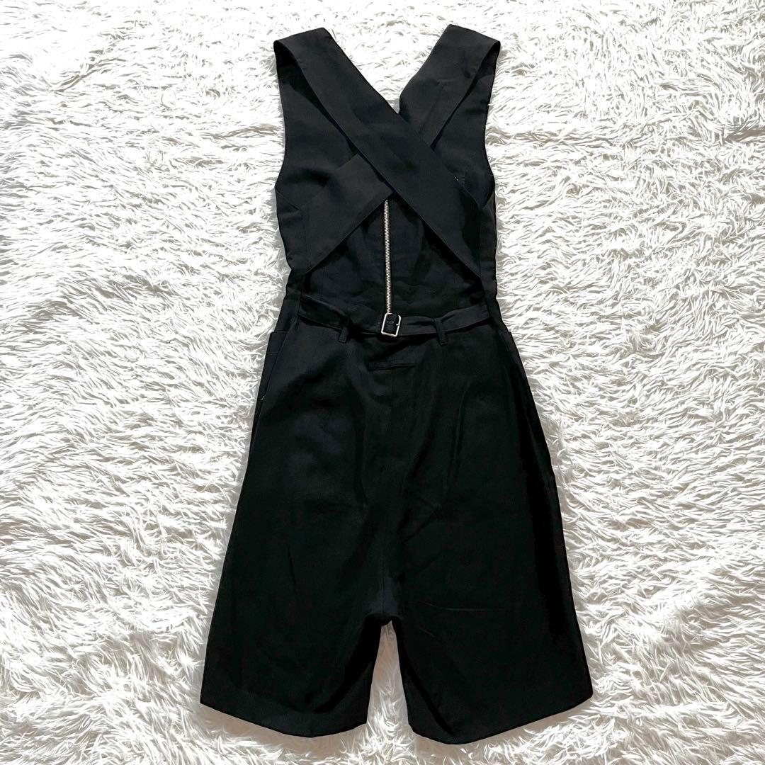 ジャンポール ゴルチエ　ショート　サロペット　オールインワン　ベルト　ブラック