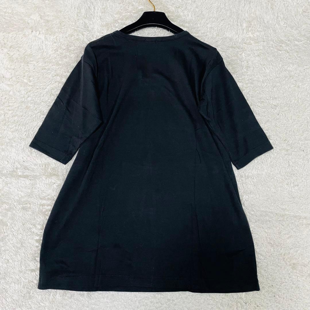 新品同様♡レア✨トクコプルミエヴォル　チュニック　コアラ　総柄　ストレッチ性　黒