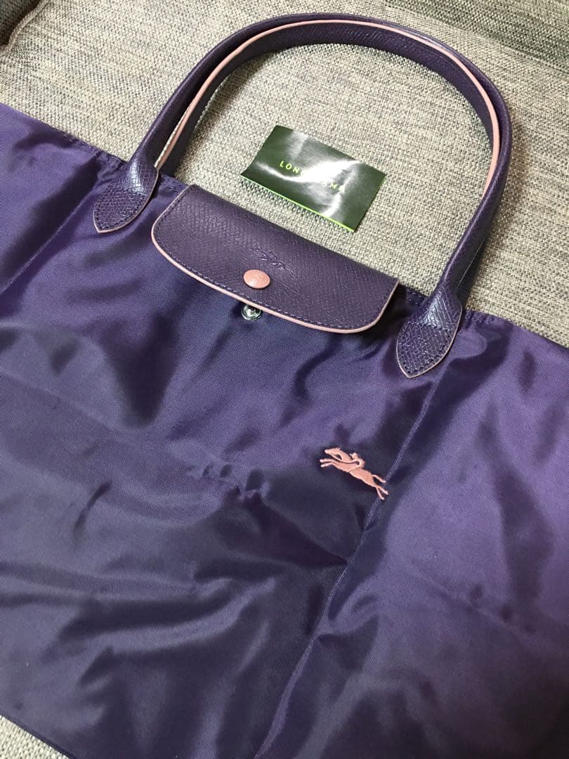 ロンシャンのプリアージュトートバッグ 折りたたみ Ｌ ビルベリー