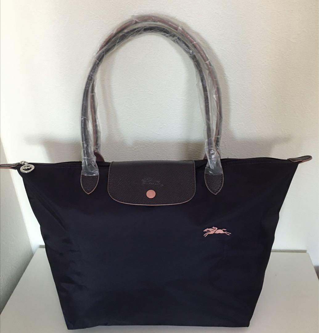 ロンシャンのプリアージュトートバッグ 折りたたみ Ｌ ビルベリー