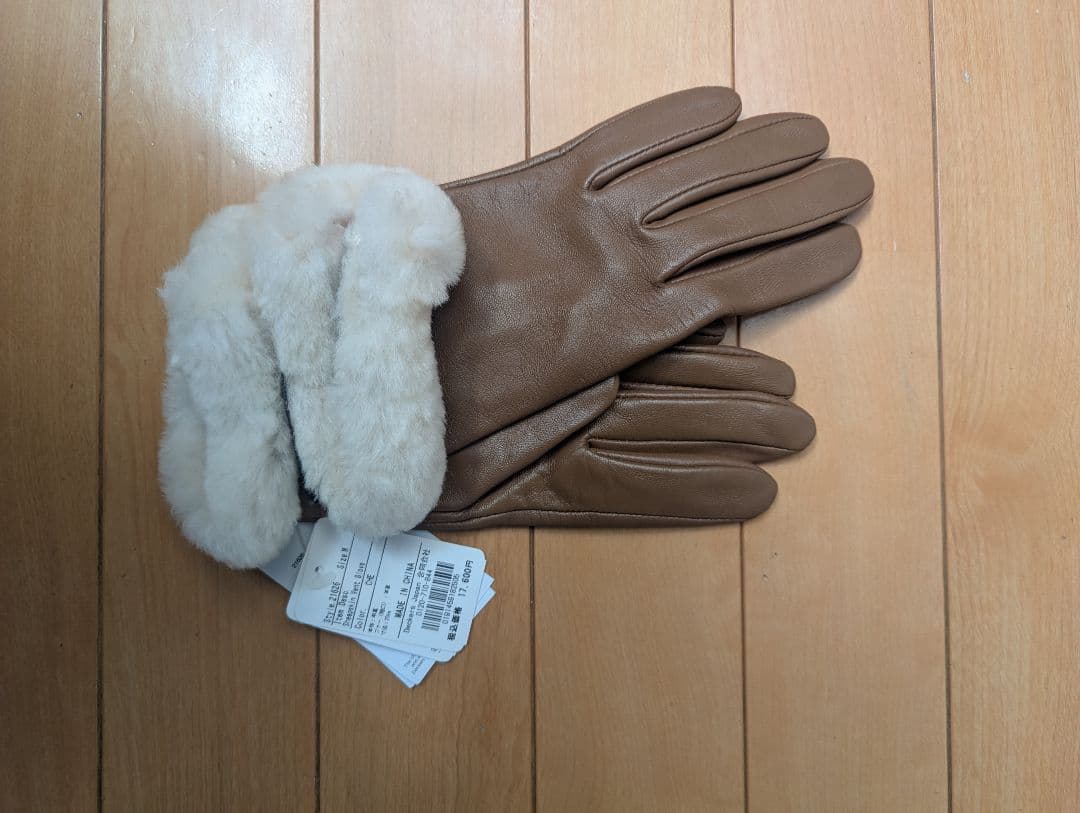 【新品未使用】UGG ブラウン レザー手袋