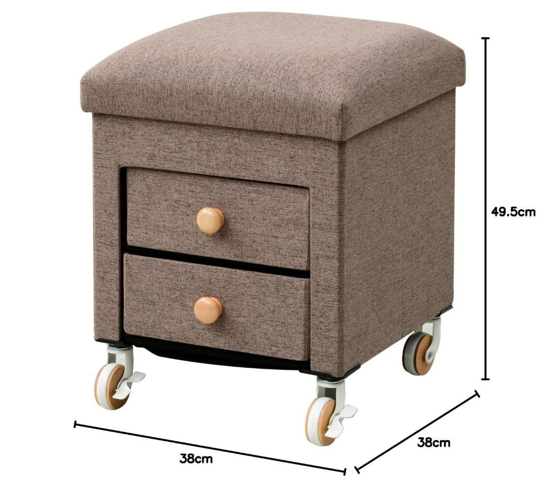 収納ボックス 椅子 キャスター付き 収納スツール 88271-10-006A