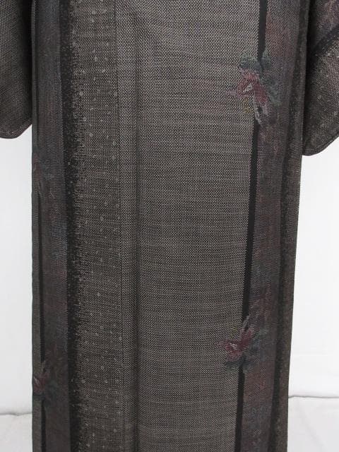 新古品！純泥染＊７マルキ＊本場奄美大島紬＊友原織物＊着物＊１６０ｃｍ＊裄６４