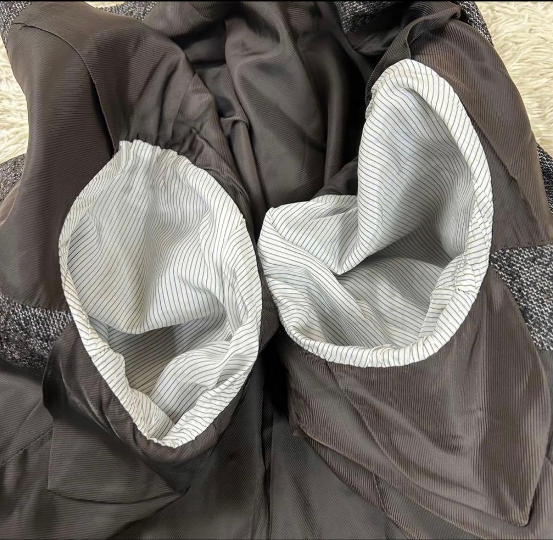 美品 マッキントッシュ ウールツイード テーラードジャケット グレー M相当