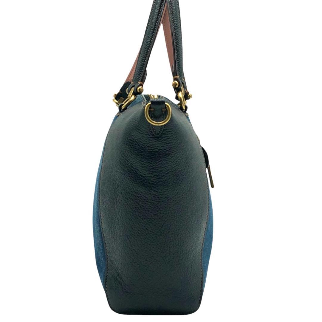 【美品】COACHコーチ　2way　ショルダーバッグ　ハンドバッグ　デニム