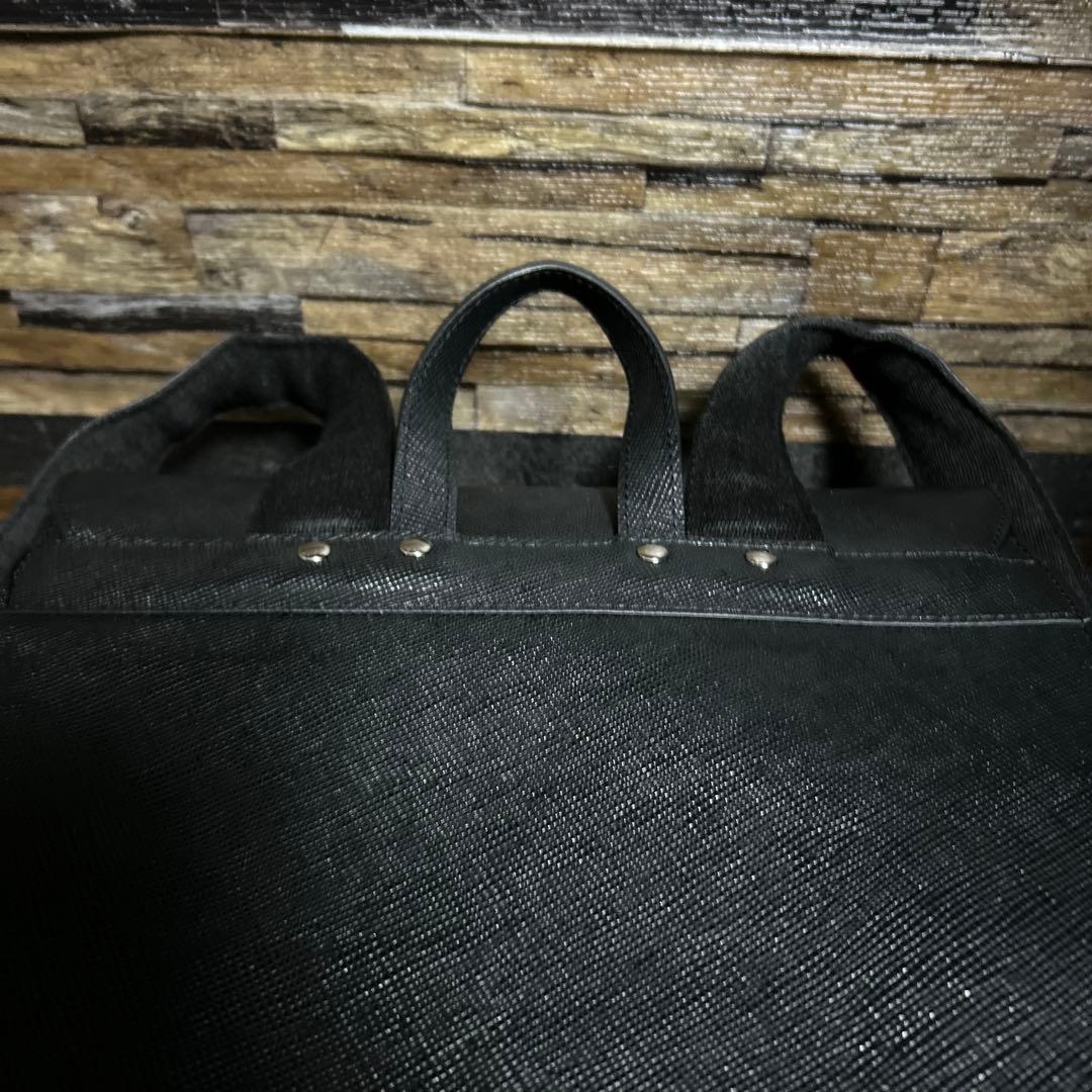 GOLDMEN 本革サフィアーノリュック TRANSIC ブラック　未使用