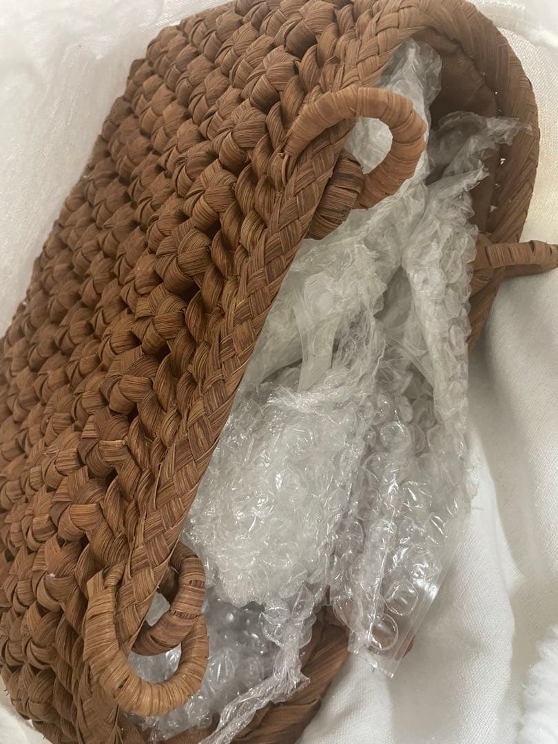 山葡萄かごバッグ 新品バッグ 手提げ 籠 保存袋付き 手作りバッグ