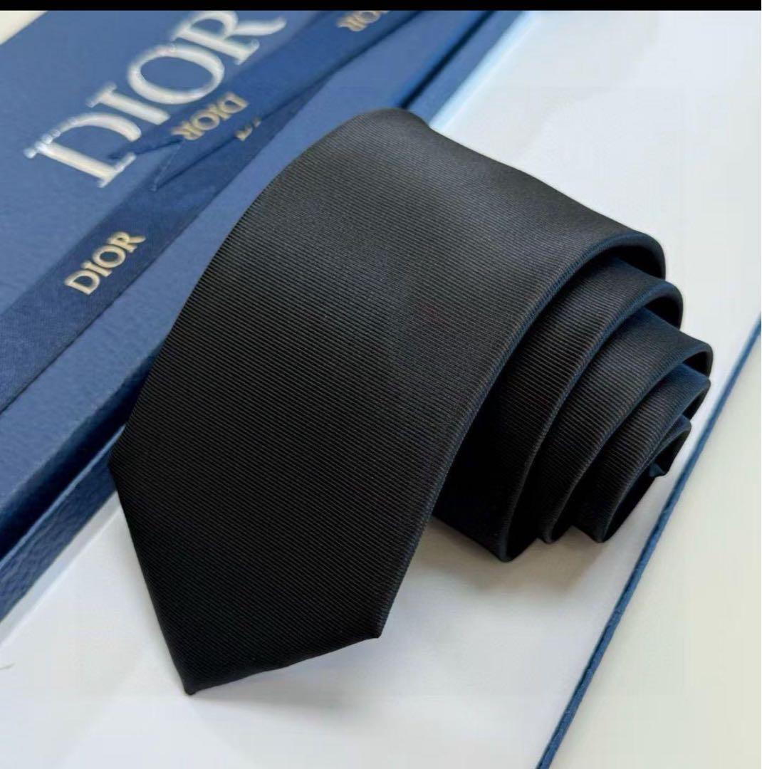 Dior ディオールネクタイSHAWN STUSSYコラボ ソリッド ナロータイ